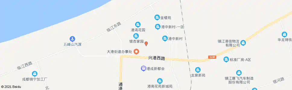 镇江港中新村_公交站地图_镇江公交_妙搜公交查询2025