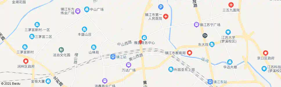 镇江黄山北路南站_公交站地图_镇江公交_妙搜公交查询2025