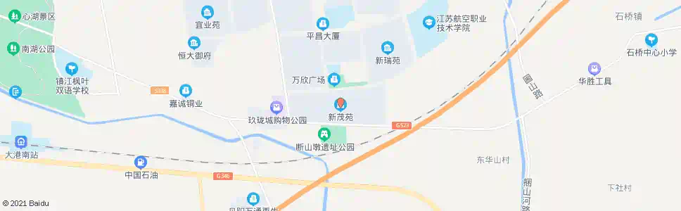 镇江新茂苑_公交站地图_镇江公交_妙搜公交查询2025