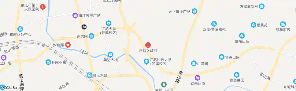 镇江京口区政府北_公交站地图_镇江公交_妙搜公交查询2025