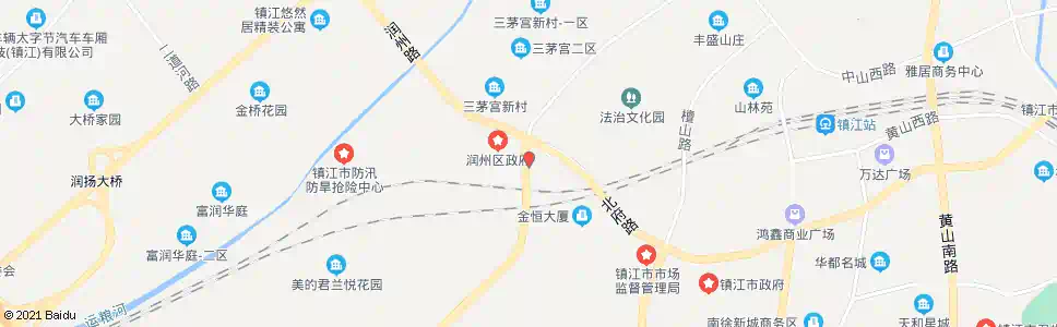 镇江新城花园西站_公交站地图_镇江公交_妙搜公交查询2025