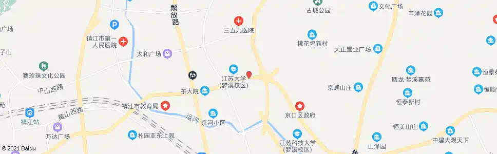 镇江梦溪广场西_公交站地图_镇江公交_妙搜公交查询2025