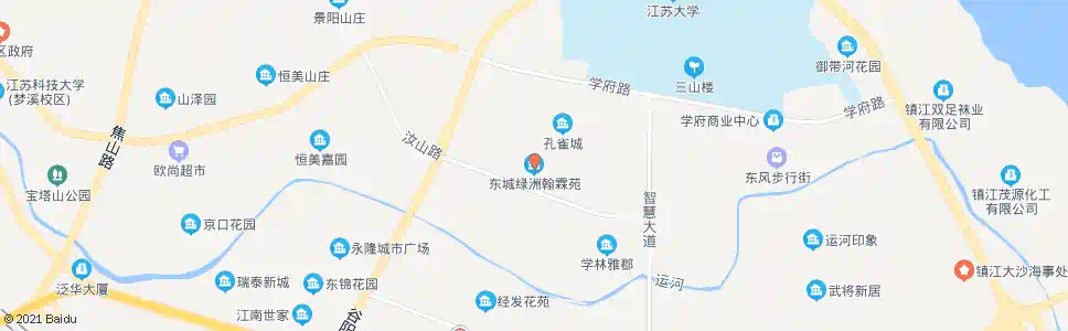 镇江东城绿洲翰霖苑_公交站地图_镇江公交_妙搜公交查询2025