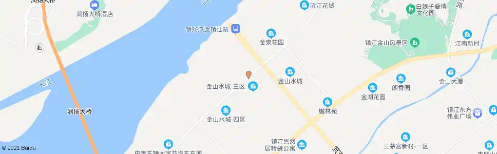镇江金山水城三区_公交站地图_镇江公交_妙搜公交查询2025