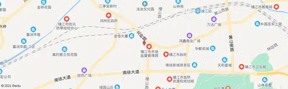 镇江新城花园_公交站地图_镇江公交_妙搜公交查询2025