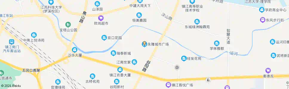 镇江永隆城市广场_公交站地图_镇江公交_妙搜公交查询2025