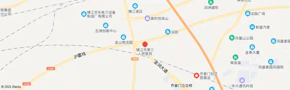 镇江三人医_公交站地图_镇江公交_妙搜公交查询2025