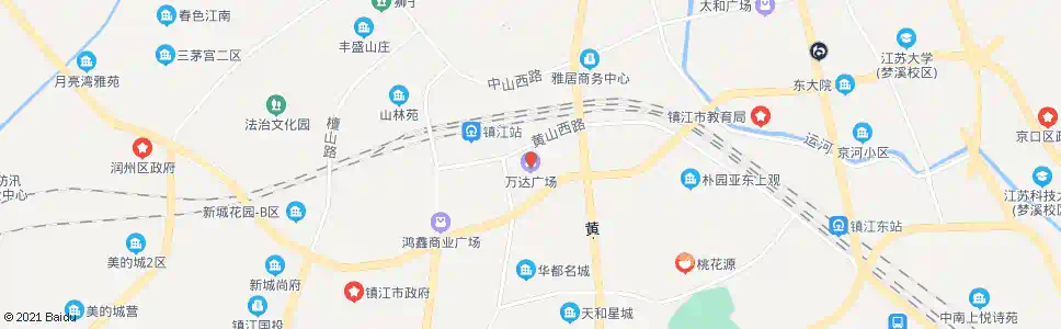 镇江万达广场南站_公交站地图_镇江公交_妙搜公交查询2025