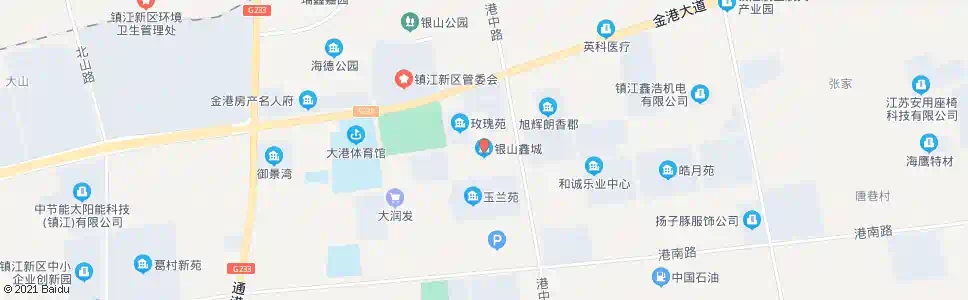 镇江银山鑫城_公交站地图_镇江公交_妙搜公交查询2025