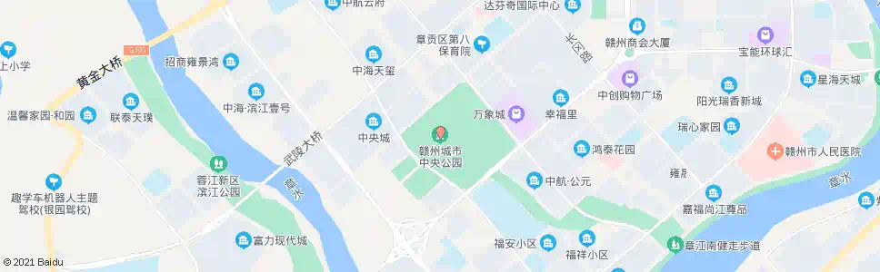 赣州城市中央公园东门_公交站地图_赣州公交_妙搜公交查询2025