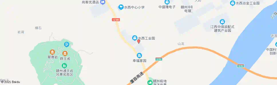 赣州水西工业基地_公交站地图_赣州公交_妙搜公交查询2025