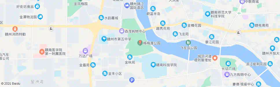 赣州杨梅渡公园_公交站地图_赣州公交_妙搜公交查询2025