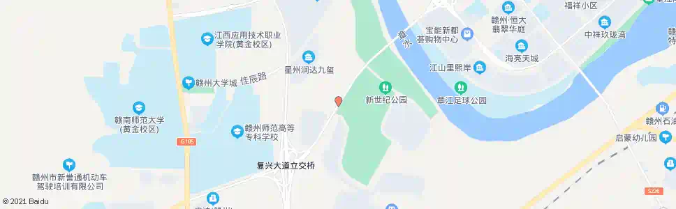 赣州新世纪大桥西_公交站地图_赣州公交_妙搜公交查询2025