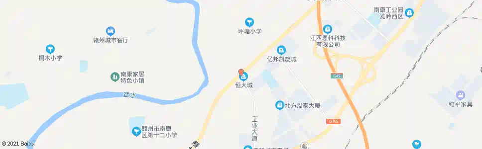 赣州工业大道路口_公交站地图_赣州公交_妙搜公交查询2025