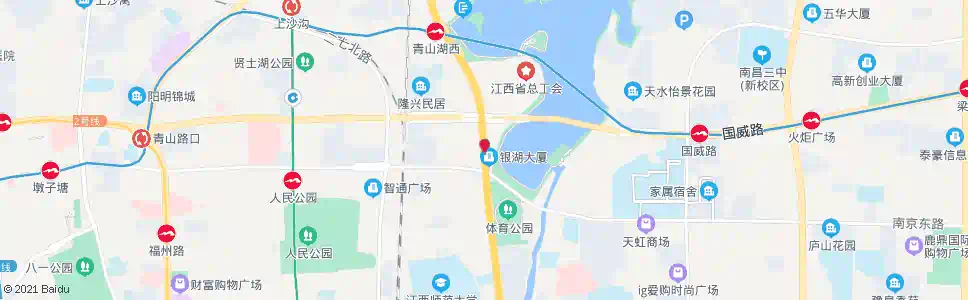 南昌青山湖隧道西_公交站地图_南昌公交_妙搜公交查询2025
