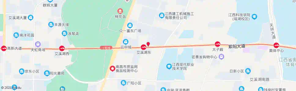 南昌艾溪湖二路口_公交站地图_南昌公交_妙搜公交查询2025