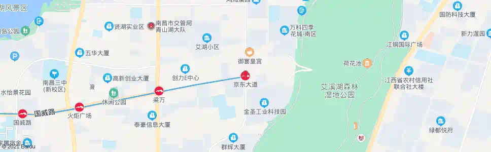 南昌京东大道中段_公交站地图_南昌公交_妙搜公交查询2025