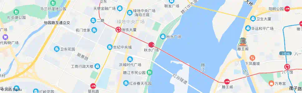 南昌秋水广场1站_公交站地图_南昌公交_妙搜公交查询2025