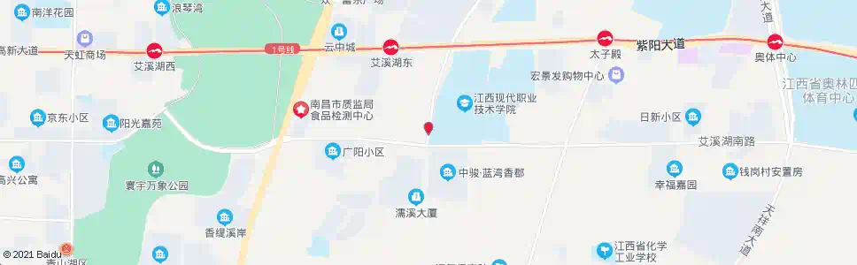 南昌创新二路艾溪湖二路南_公交站地图_南昌公交_妙搜公交查询2025
