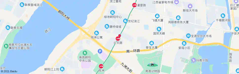 南昌云天东路口_公交站地图_南昌公交_妙搜公交查询2025