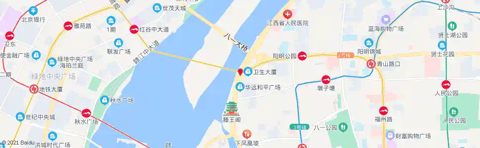 南昌沿江北大道口_公交站地图_南昌公交_妙搜公交查询2025
