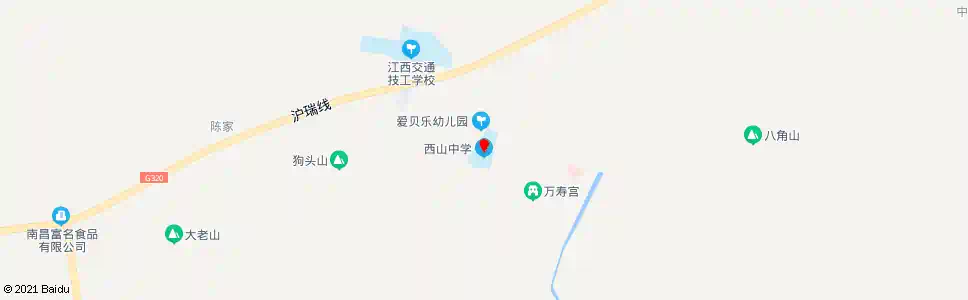 南昌西山中学_公交站地图_南昌公交_妙搜公交查询2025
