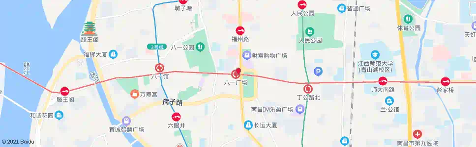 南昌八一广场站_公交站地图_南昌公交_妙搜公交查询2025