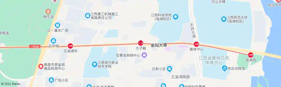 南昌太子殿站_公交站地图_南昌公交_妙搜公交查询2025