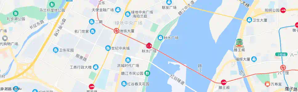 南昌秋水广场地铁站_公交站地图_南昌公交_妙搜公交查询2025