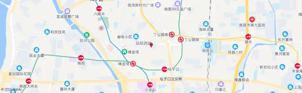 南昌市政公用广场_公交站地图_南昌公交_妙搜公交查询2025