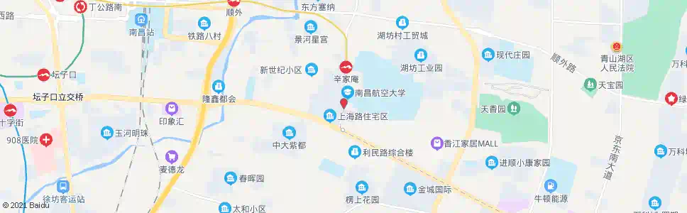 南昌上海路南口_公交站地图_南昌公交_妙搜公交查询2025