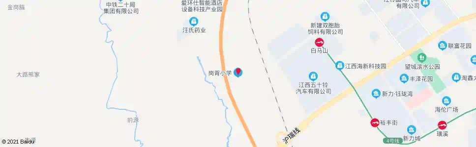 南昌岗背小学_公交站地图_南昌公交_妙搜公交查询2025
