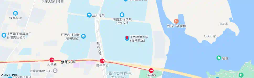 南昌师大瑶湖校区_公交站地图_南昌公交_妙搜公交查询2025