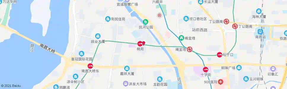 南昌桃苑路口_公交站地图_南昌公交_妙搜公交查询2025