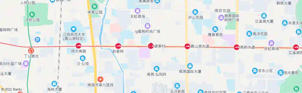 南昌谢家村_公交站地图_南昌公交_妙搜公交查询2025