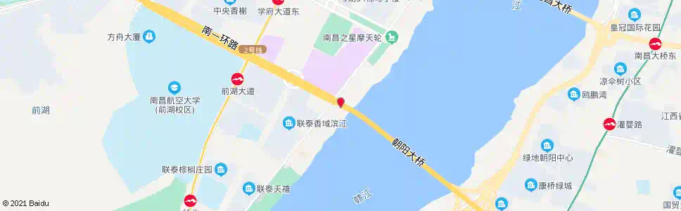 南昌朝阳大桥红谷口_公交站地图_南昌公交_妙搜公交查询2025
