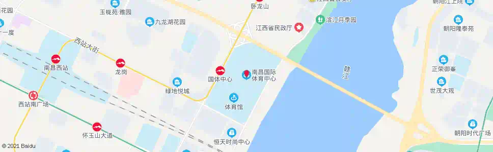 南昌国体中心_公交站地图_南昌公交_妙搜公交查询2025