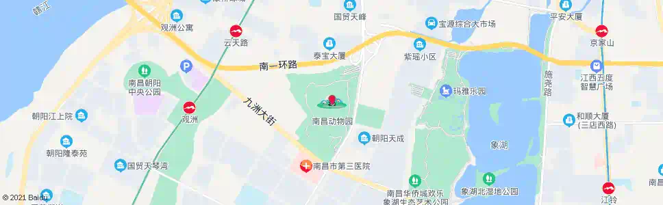 南昌南昌动物园_公交站地图_南昌公交_妙搜公交查询2025