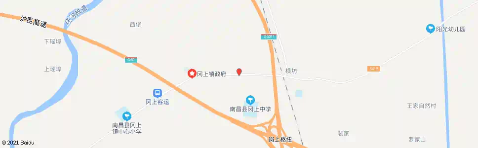南昌岗上镇供电所_公交站地图_南昌公交_妙搜公交查询2025