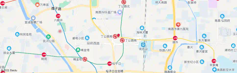 南昌丁公路口_公交站地图_南昌公交_妙搜公交查询2025