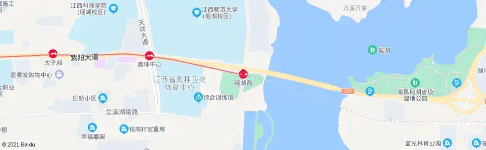 南昌瑶湖西站_公交站地图_南昌公交_妙搜公交查询2025