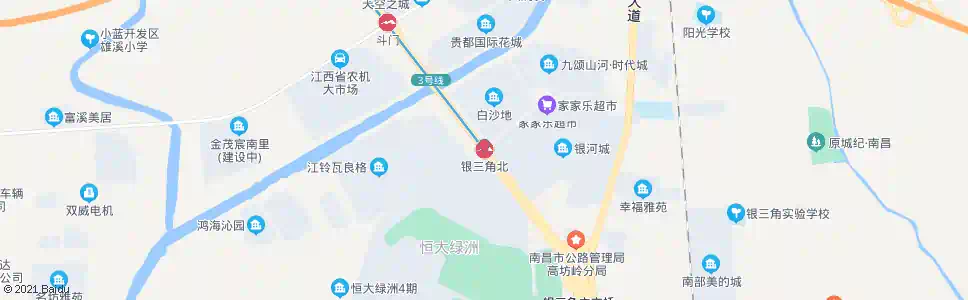 南昌银三角(北行)_公交站地图_南昌公交_妙搜公交查询2025
