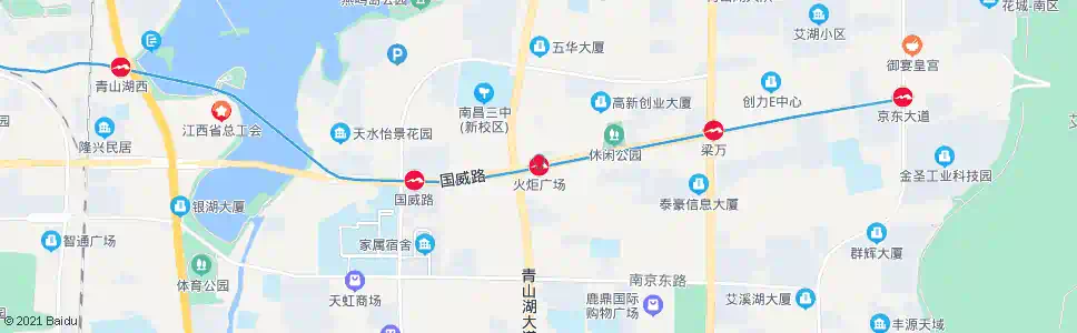 南昌火炬广场_公交站地图_南昌公交_妙搜公交查询2025