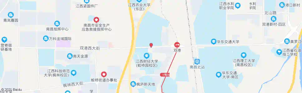 南昌双港路东口_公交站地图_南昌公交_妙搜公交查询2025
