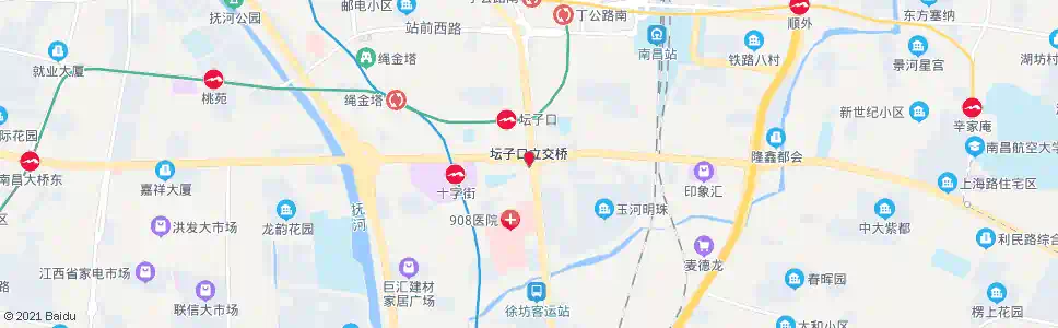 南昌江电(坛子口立交桥下)_公交站地图_南昌公交_妙搜公交查询2025