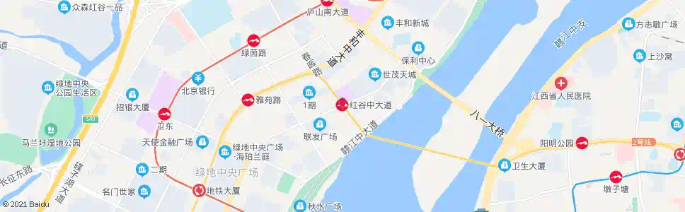 南昌红谷大道口_公交站地图_南昌公交_妙搜公交查询2025