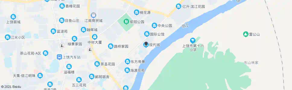 上饶现代城_公交站地图_上饶公交_妙搜公交查询2025
