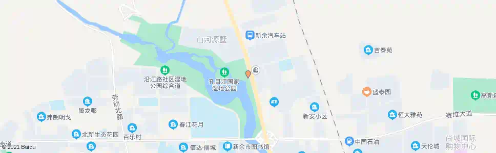 新余湿地公园二站_公交站地图_新余公交_妙搜公交查询2025