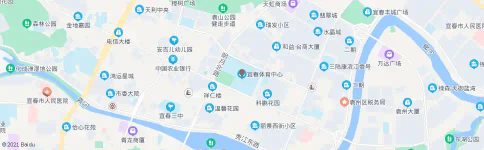 宜春体育中心_公交站地图_宜春公交_妙搜公交查询2025