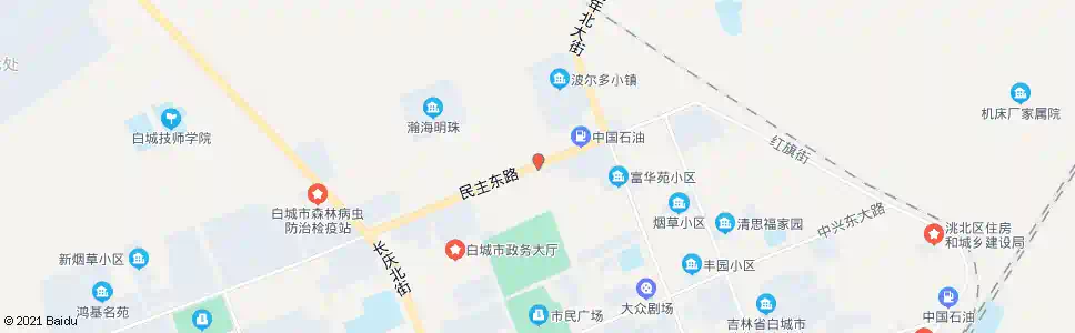 白城明仁街_公交站地图_白城公交_妙搜公交查询2025